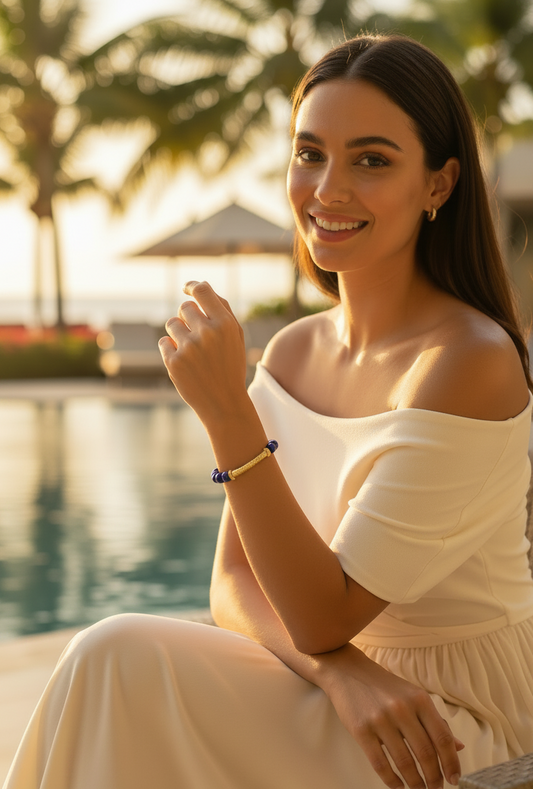 Capri Cobalt Lapis & Gold Vermeil Resort Bracelet