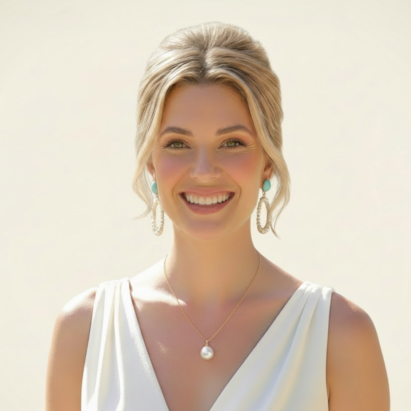 Ibiza Turquoise & Pearl Halo Earring & Necklace Set
Coastal Luxury Statement Set