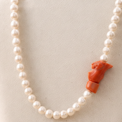Amalfi Coral & Pearl Necklace - Coastal Luxury Collection
