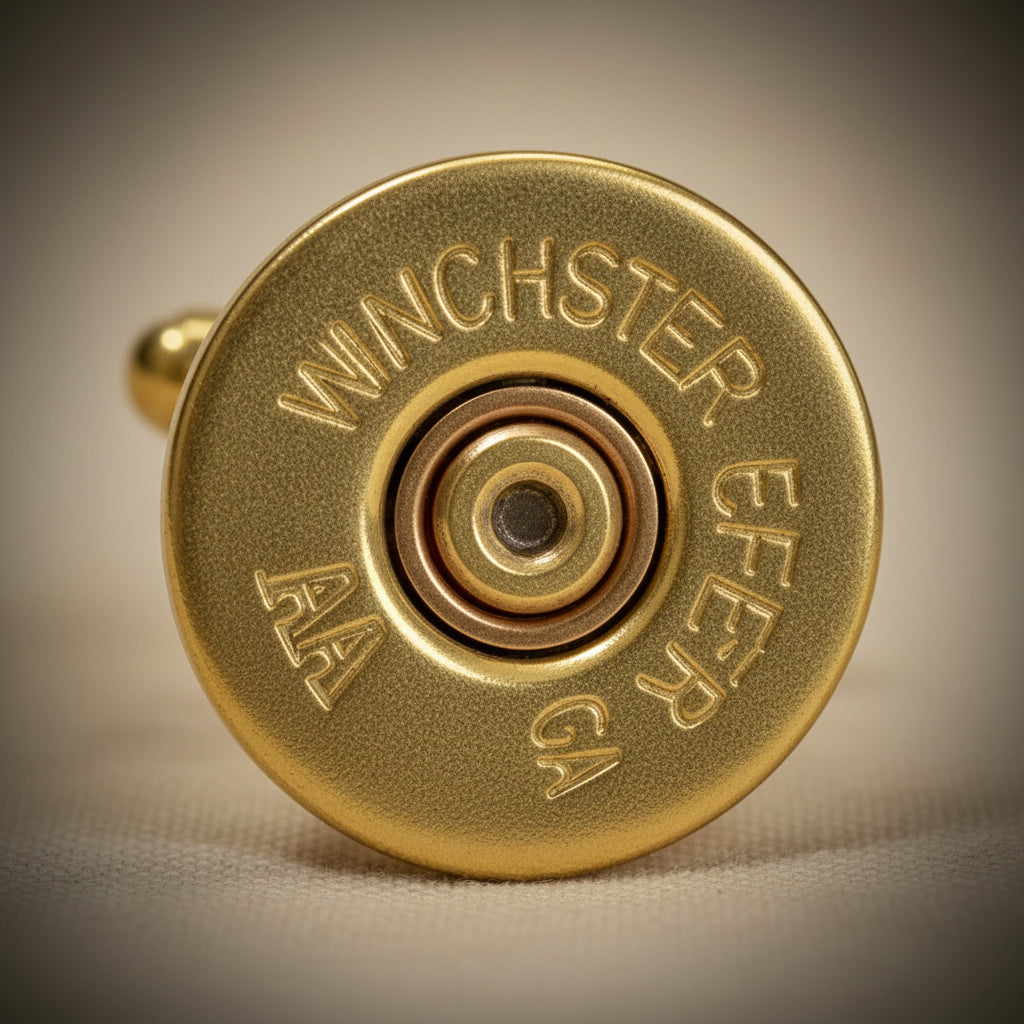 Montecito Winchester 12 Gauge Brass Cufflinks | Handmade Shotgun Shell Cufflinks