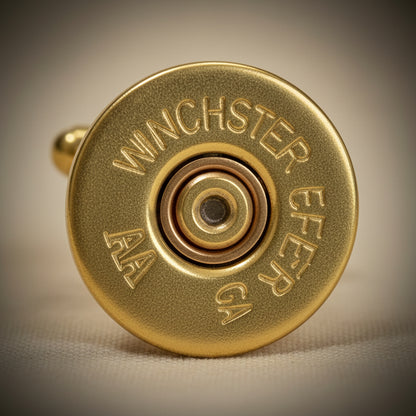 Montecito Winchester 12 Gauge Brass Cufflinks | Handmade Shotgun Shell Cufflinks