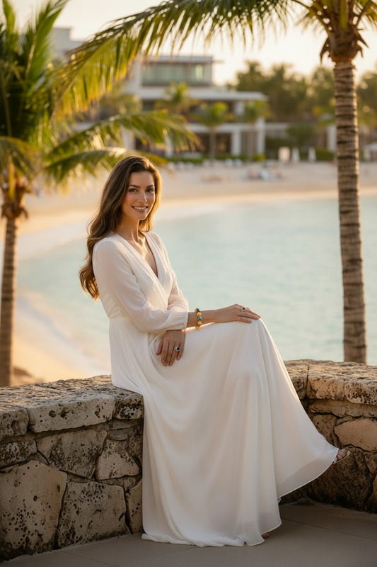 Montecito Riviera Gemstone & Gold Vermeil Statement Bracelet | Limited Edition Coastal Luxury