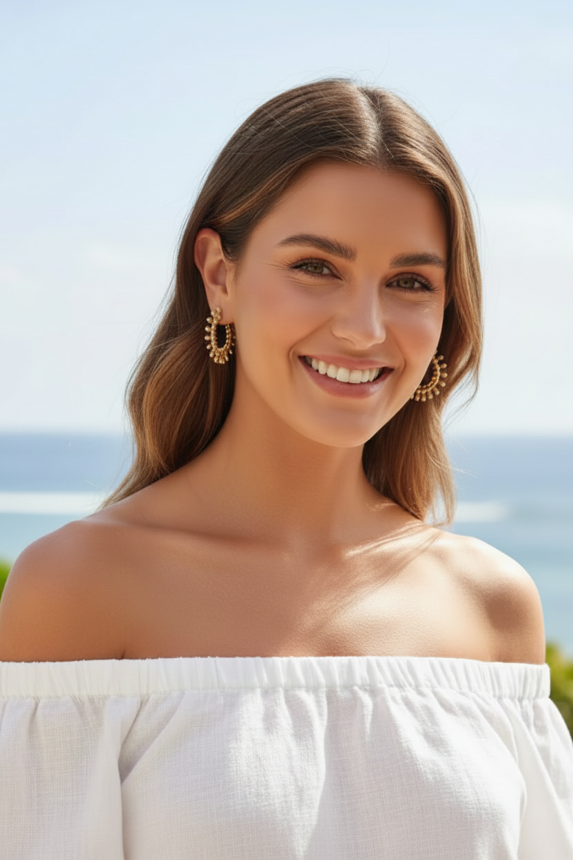 Capri Soleil Limited Edition 22k Gold Vermeil Bali Hoop Earrings