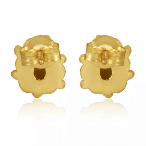 Dainty Minimalist 22k Gold Plated Freshwater Pearl Stud Earrings