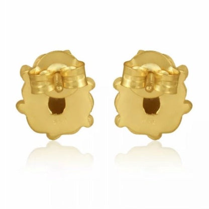 Dainty Minimalist 22k Gold Plated Freshwater Pearl Stud Earrings