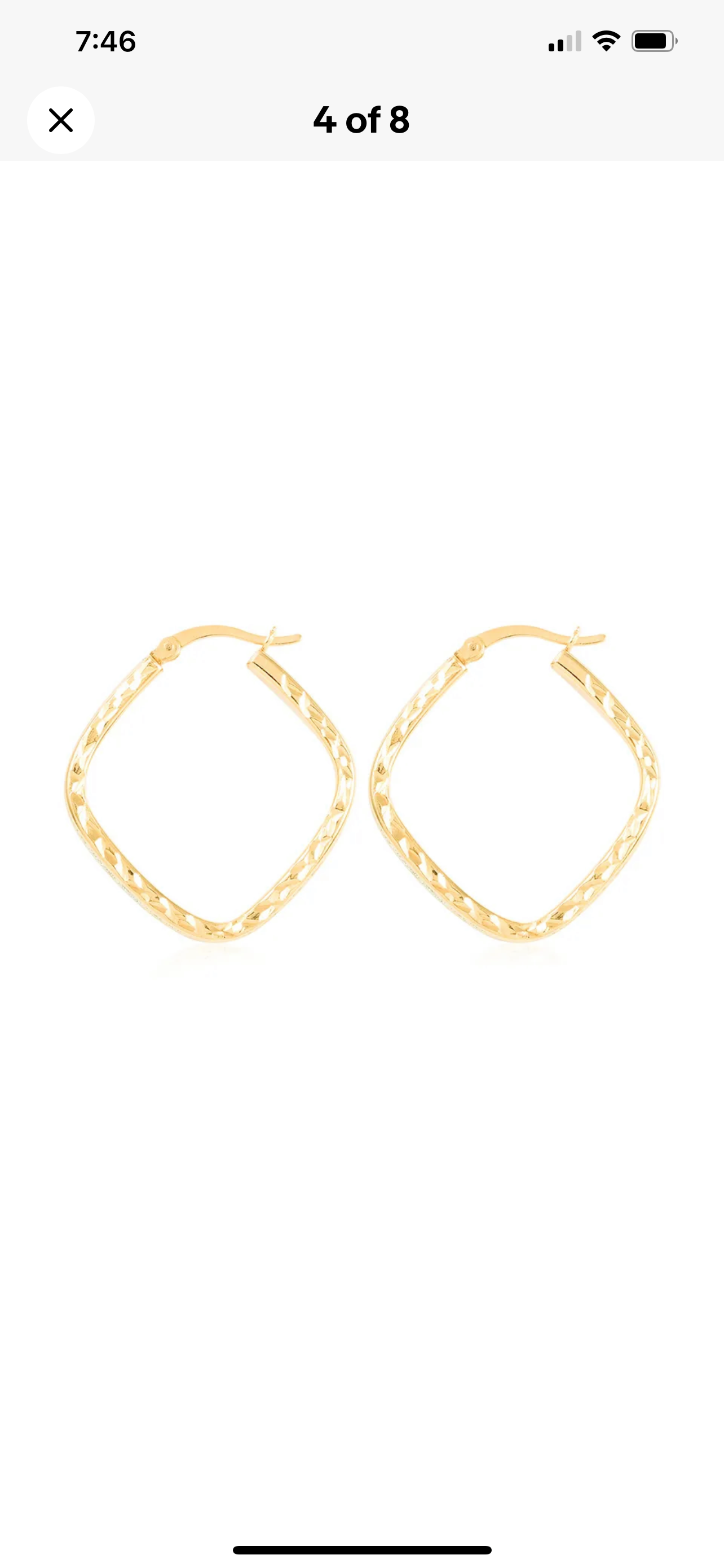 Silver & Gold Square Hoops