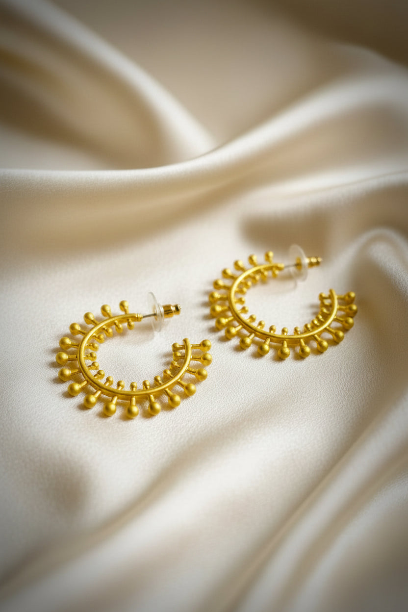 Capri Soleil Limited Edition 22k Gold Vermeil Bali Hoop Earrings
