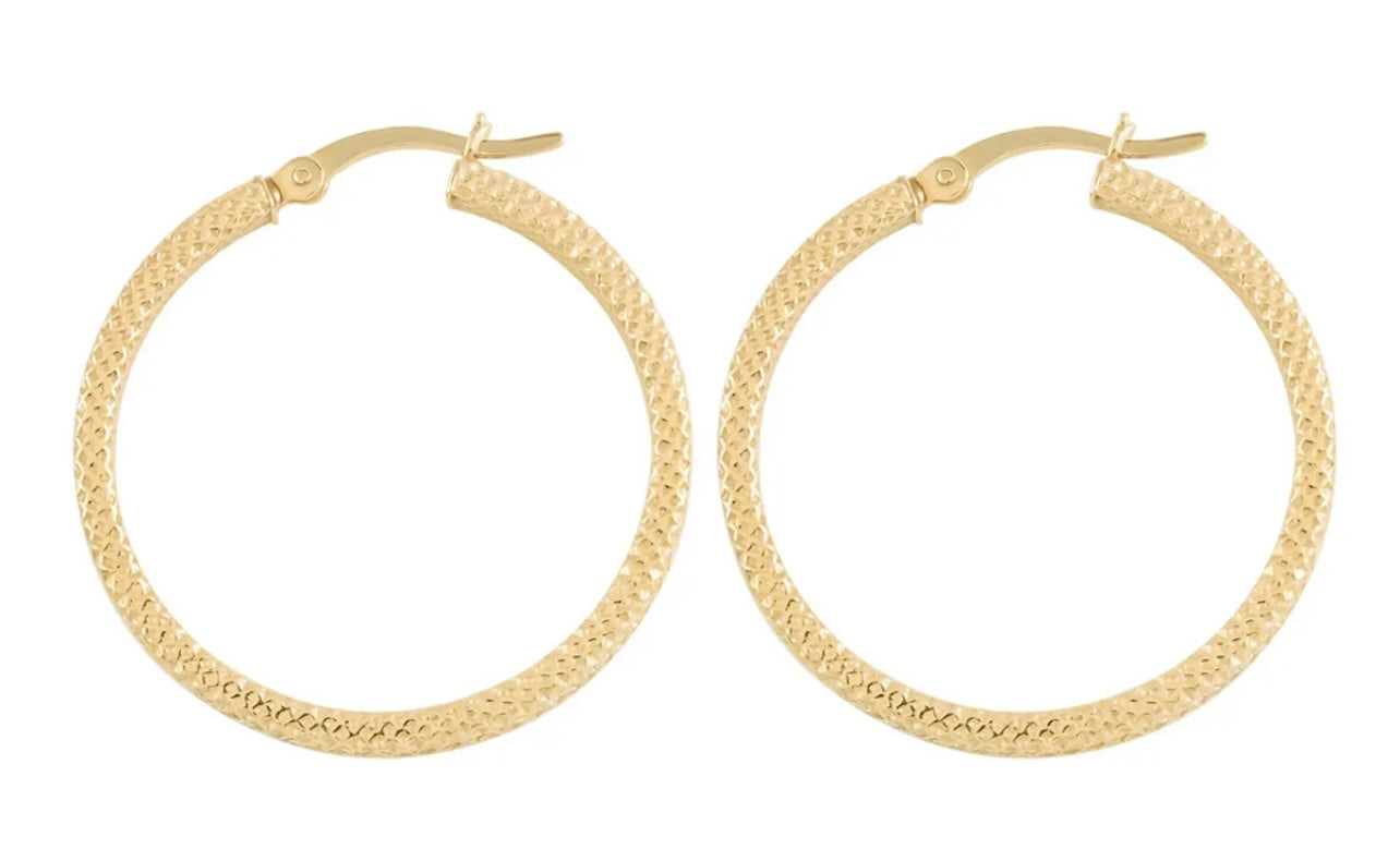 Silver & Gold Two-Tone Hoops