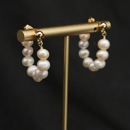 Freshwater Pearl Hoop Stud/Hoop Earrings