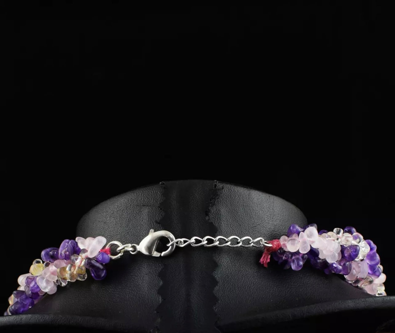 Amethyst, Rose Quartz & Citrine Statement Necklace